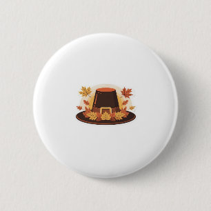 Thanksgiving-Pilgerhut � Herbsternte-Design C Button