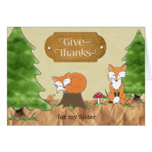 Thanksgiving pour Soeur Scrapbook look Bois Foxes