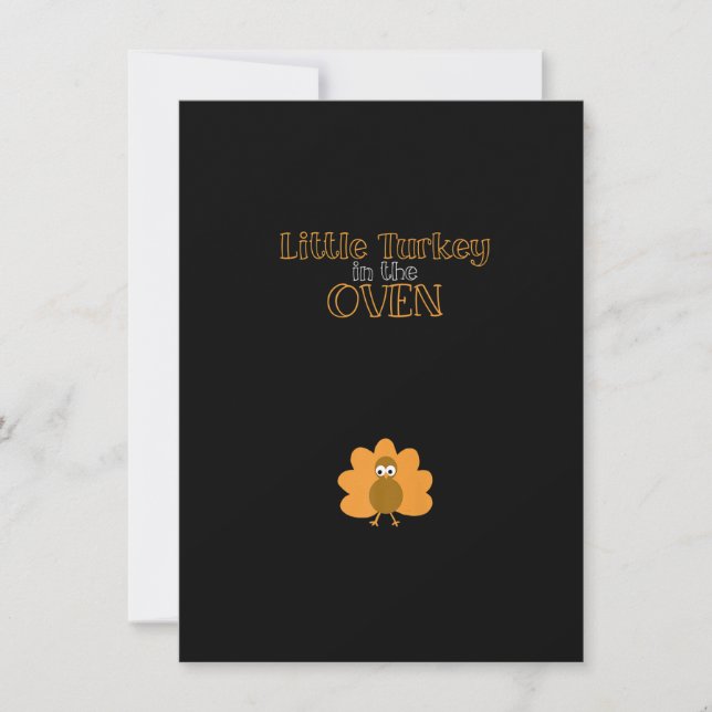 Thanksgiving Pregnancy Announcement Reveal T Shirt Einladung (Vorderseite)