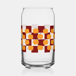 Thanksgiving Pumpkin Can Glass Fall Home Decor
