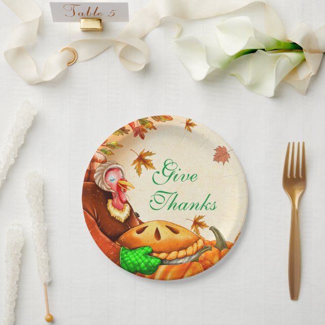 Thanksgiving Pumpkin Pie Pappteller (Hochzeit)