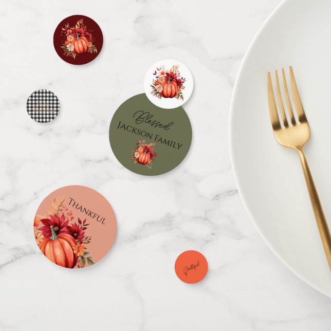 Thanksgiving Red Citrouille Table Confetti (Groupe)