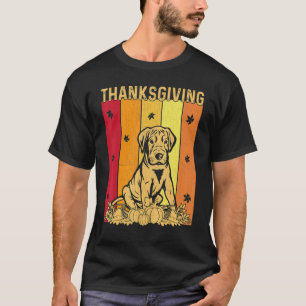 Thanksgiving Retro Dogge Great Dane Matching Famil T-Shirt