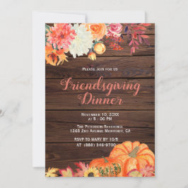 Thanksgiving rustique | Invitations d'action amica