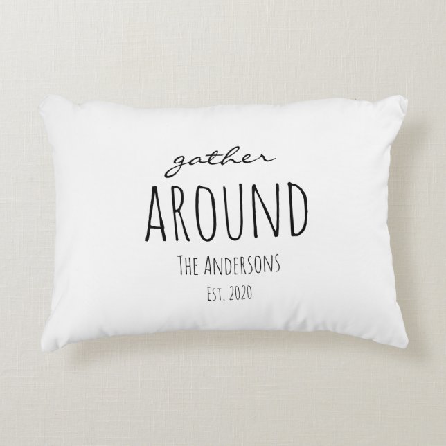 Thanksgiving Se Rassembler autour d'un Coussin d'a (Devant)