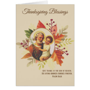 Thanksgiving St Joseph vintage religieux Jésus