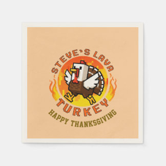 Thanksgiving Steve's Lava Turkey Plate Serviette