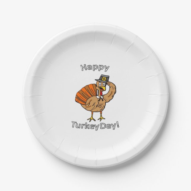 Thanksgiving (Style 2) Classic T-Shirt Pappteller (Vorderseite)
