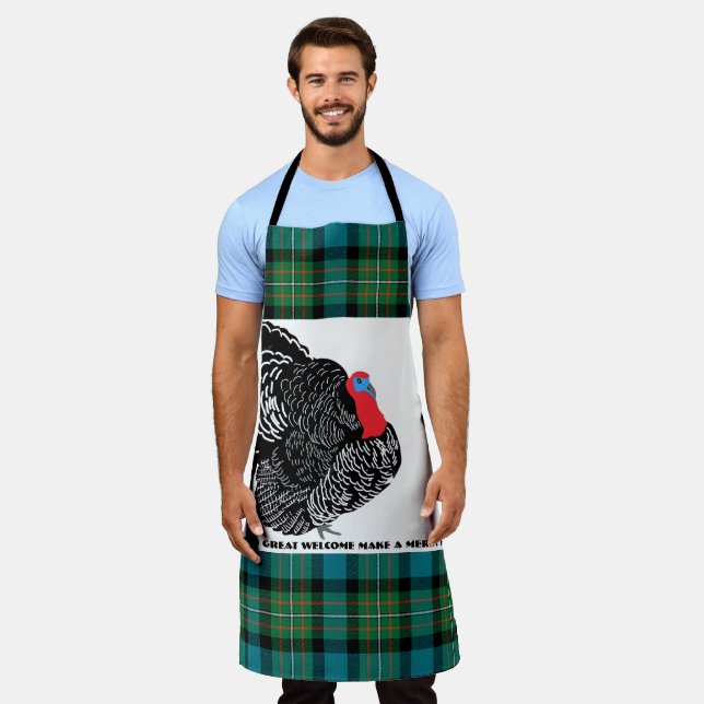 Thanksgiving tartan turkey Apron Schürze (Getragen)