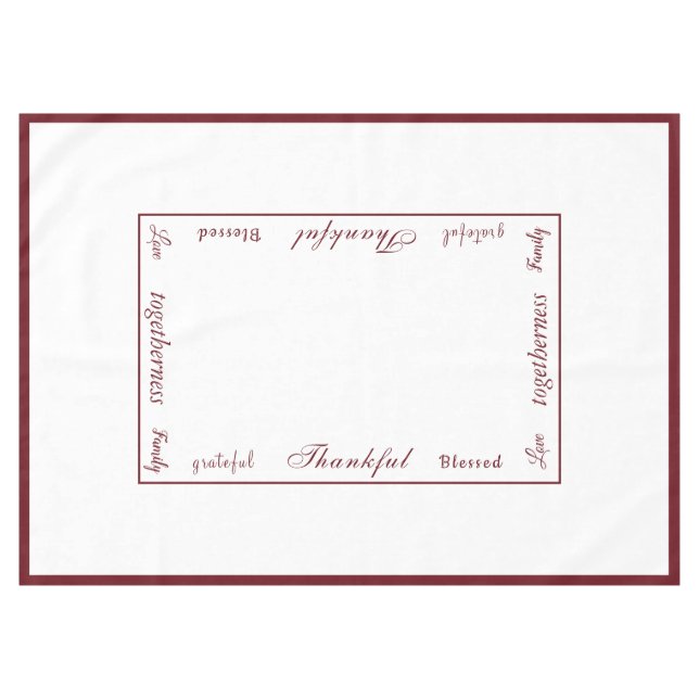 Thanksgiving Thankful Nappe (Devant (Horizontal))
