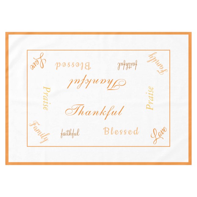 Thanksgiving Thankful Nappe (Devant (Horizontal))