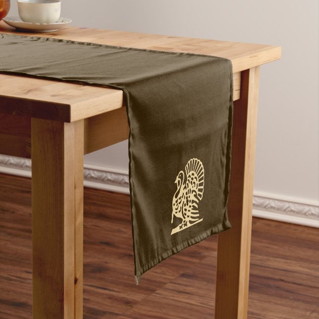 THANKSGIVING TRADITIONAL TURKY table cloth Kurzer Tischläufer (Beispiel)