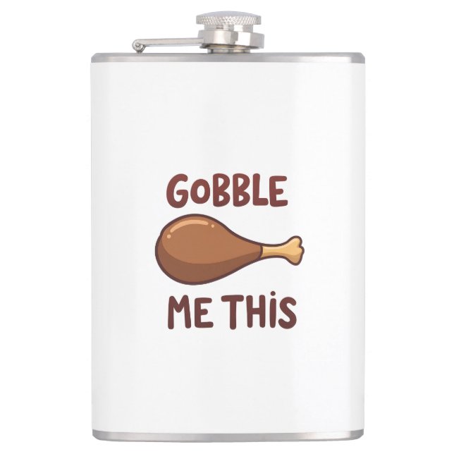Thanksgiving Turkey Gift Funny Flachmann (Vorderseite)