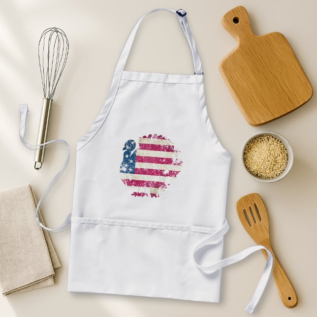 Thanksgiving Turkey With American Flag Schürze (Von Creator hochgeladen)