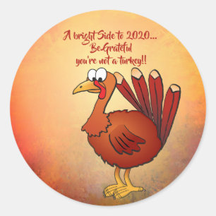 Thanksgiving Turquie 20 remerciant 1 autocollant