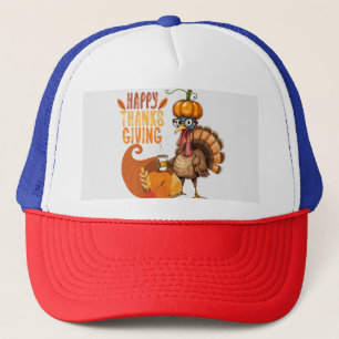 Thanksgiving Turquie avec Casquette Citrouille