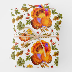 Thanksgiving Turquie, Citrouilles et feuilles d'au