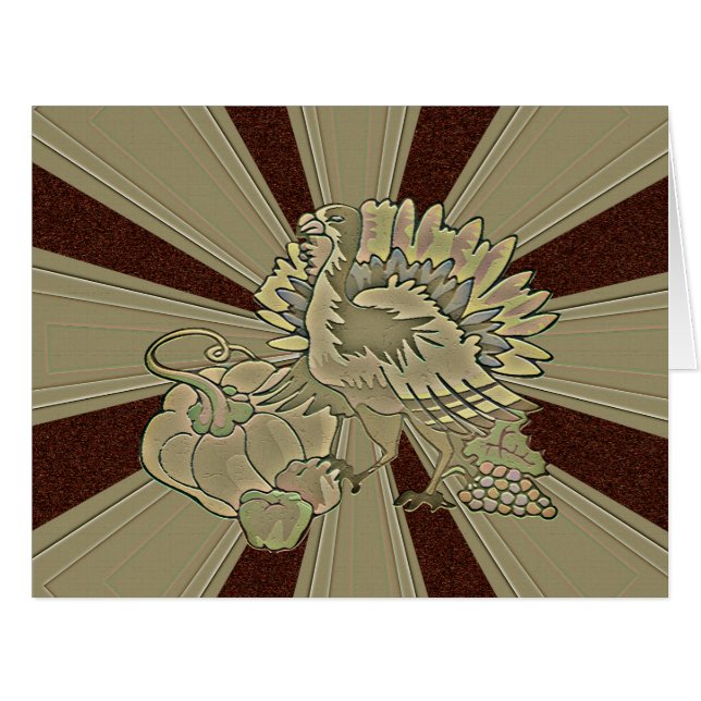 Thanksgiving Turquie sculpté - (Devant horizontal)