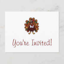 Thanksgiving Turquie Vous êtes invité carte postal