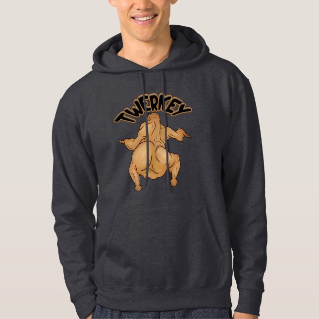Thanksgiving Twerkey Adult Pullover Hoodie (Devant)