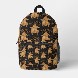 Thanksgiving Twerkey Backpack Bedruckter Rucksack