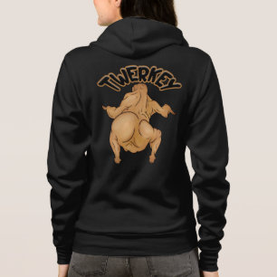 Thanksgiving-Twerkey-Erwachsene-Full-Zip-Kapuzenpu Hoodie