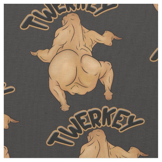 Thanksgiving Twerkey Fabric Stoff (Nahaufnahme)