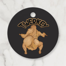 Thanksgiving Twerkey Favor Tags Geschenkanhänger
