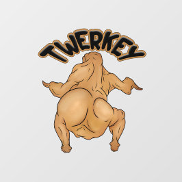 Thanksgiving Twerkey Window Cling Fensteraufkleber