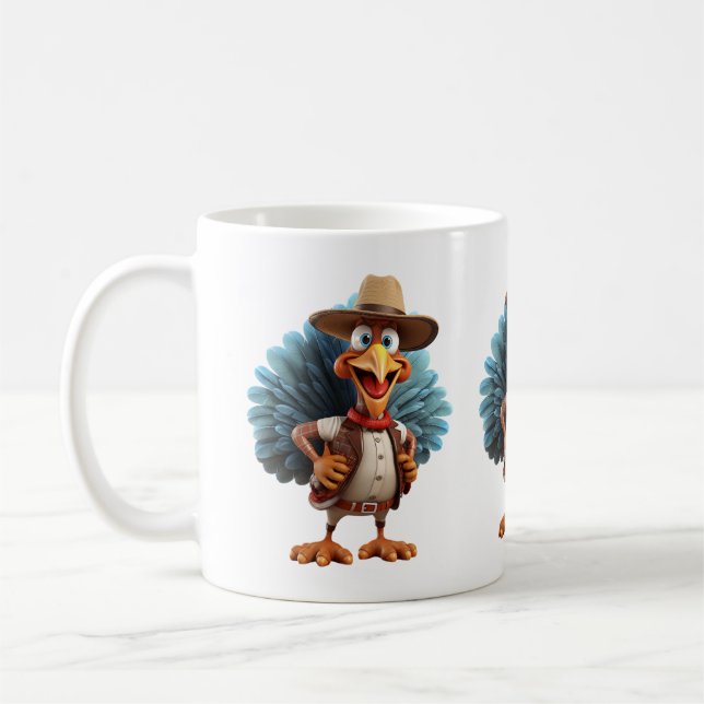 Thanksgiving Western Turkey Mug (Gauche)