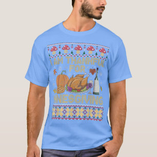 Thanksgiving Winesgiving hässlicher Weihnachtspull T-Shirt