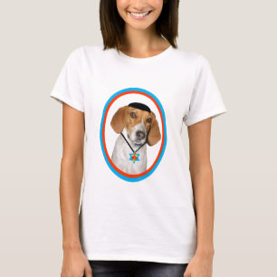 Thanksgivukkah lustiger Jagdhund mit Yamaka T-Shirt