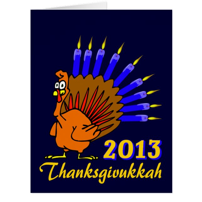 Thanksgivukkah Menurkey Gruß-Karten 2013 (Vorderseite)