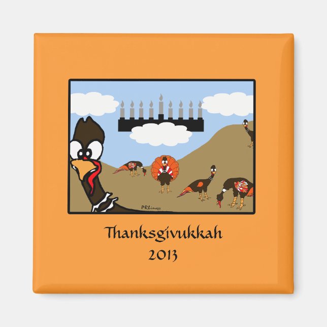 Thanksgivukkah Scene Magnet (Vorne)