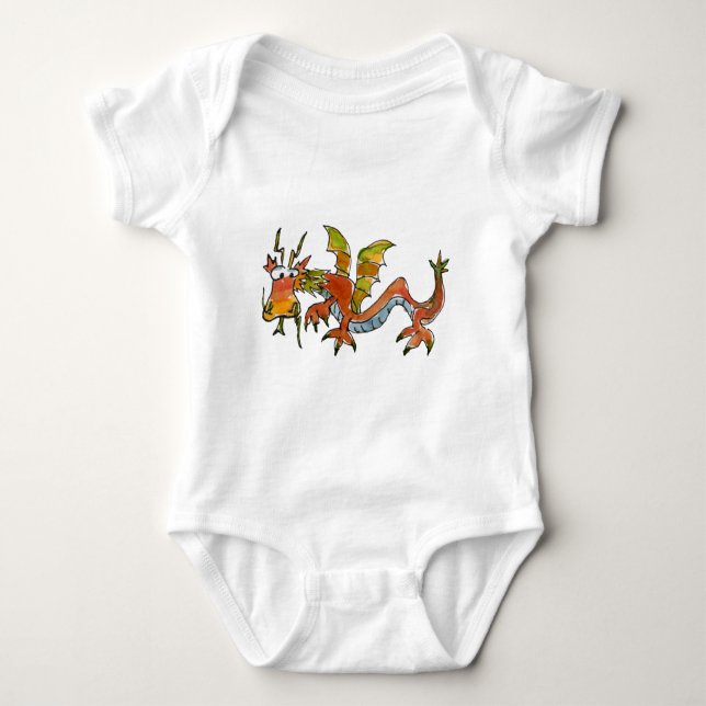 Thar Be Dragons Baby Strampler (Vorderseite)