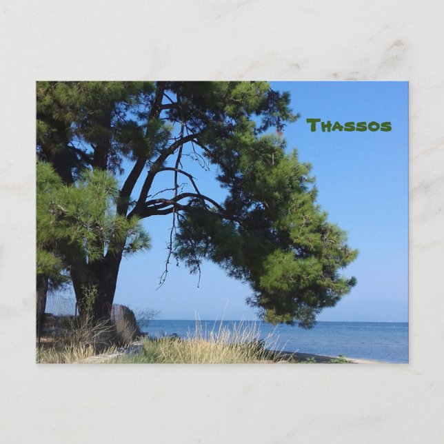 Thassoblick von Skala Rachoni Postkarte (Vorderseite)