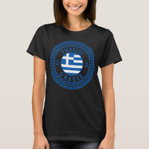 Thassos, griechische Flagge Frauen schwarzer T - S T-Shirt