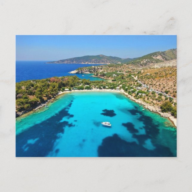 Thassos Island Kavala Griechenland Türkis Water Bl Postkarte (Vorderseite)