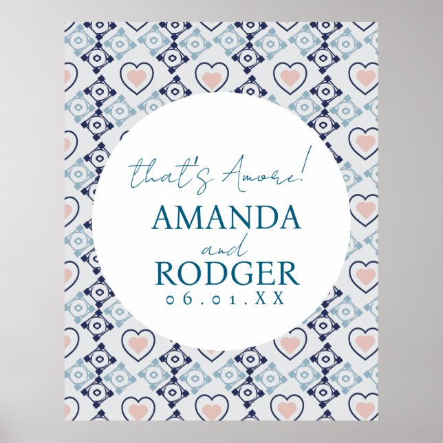 That’s Amore Italian Tiles and Hearts Poster (Vorne)