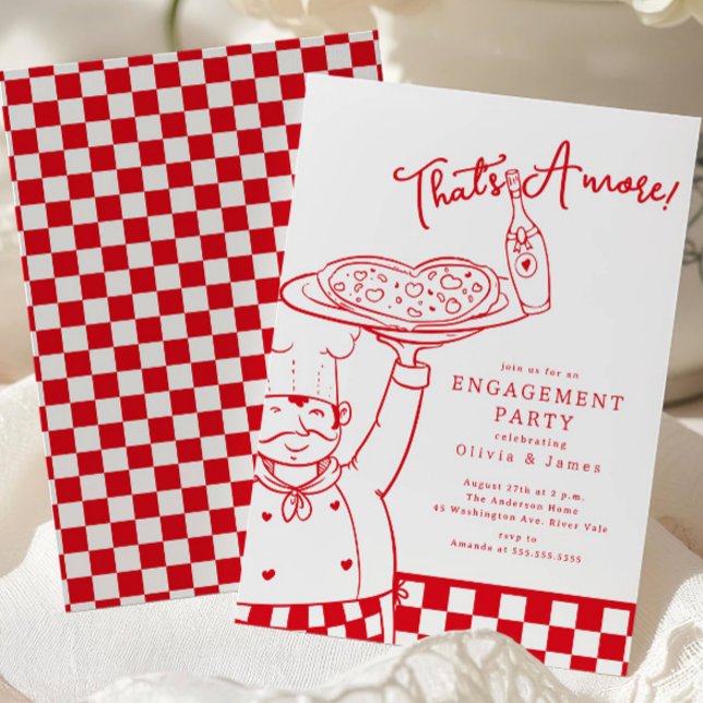 That’s Amore Pizza Engagement Party Invite Einladung (Von Creator hochgeladen)