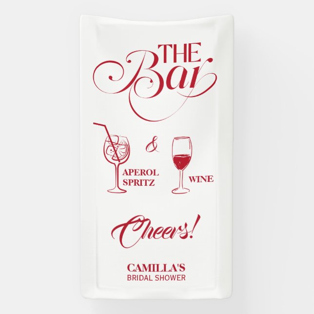 That’s Amore Red Bridal Shower Mimosa Bar Banner (Vertikal)