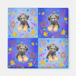 Thatch Puppy Patchwork-Muster Magnet