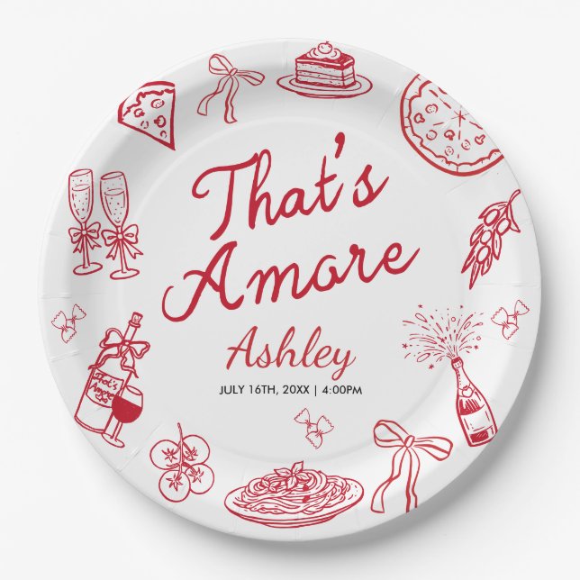 That's Amore Brautparty  Pappteller (Vorderseite)