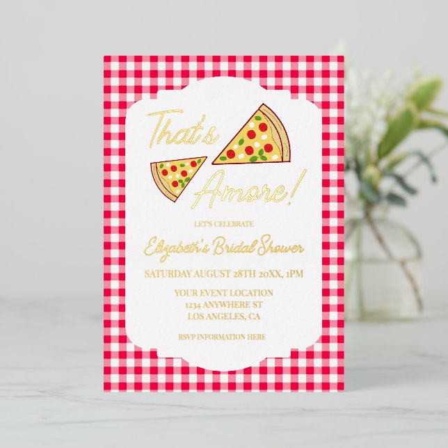 That's Amore Bridal Shower Folieneinladung (Stehend vorne)