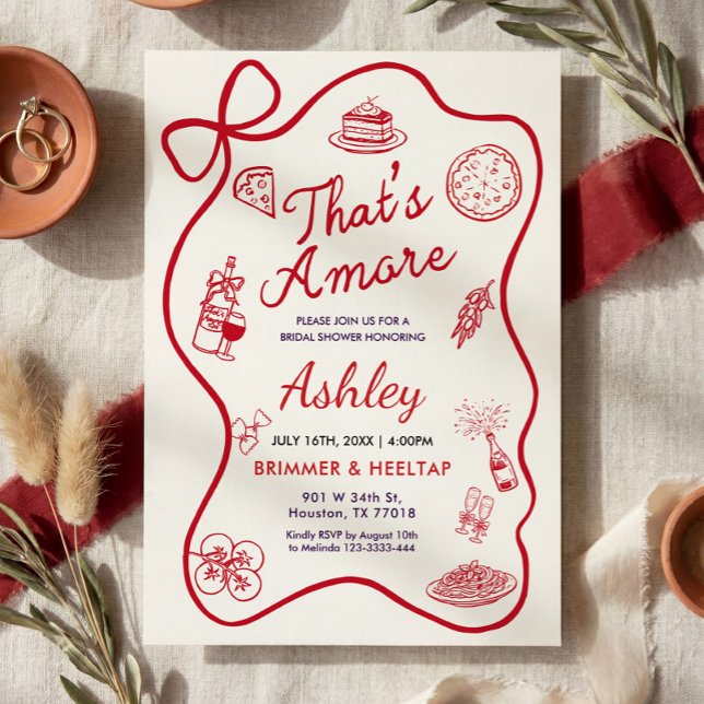 That's Amore Bridal Shower Invitation (Créateur téléchargé)