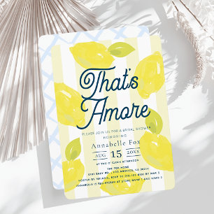 That's Amore Handbemalte Zitronen Brautparty Einladung