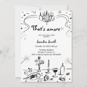 That's Amore Handgezeichnete Brautparty Einladung