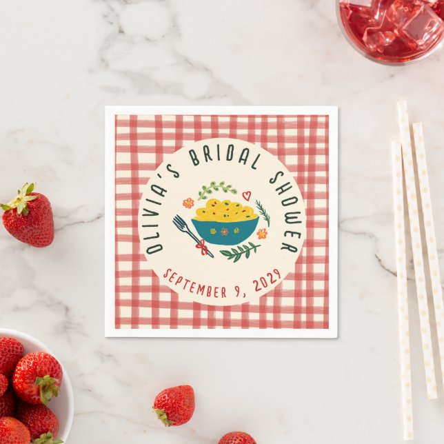That's Amore Italian Food CUSTOM BRIDAL SHOWER Serviette (Beispiel)