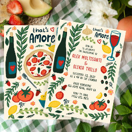 That's Amore Italian Food CUSTOM Engagement Party Einladung