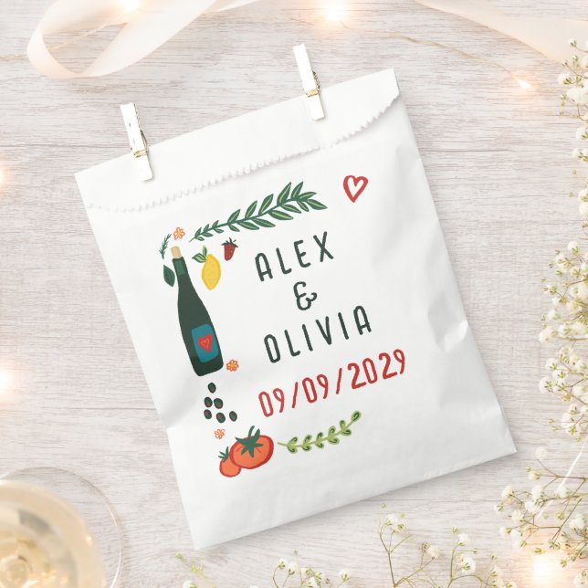 That's Amore Italian Food CUSTOM Wedding  Geschenktütchen (Ausgeschnitten)